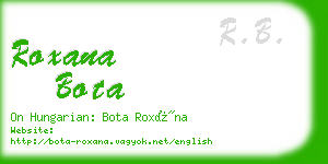roxana bota business card
